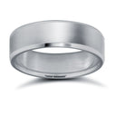 Platinum Standard Weight Flat Profile Bevelled Edge Wedding Ring