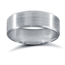 Platinum Standard Weight Flat Profile Satin and Bevelled Edge Wedding Ring