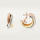 Belle Vante Trinity Classic Model Hoop Earrings Three-Tone Gold