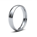 WLCT18W4() | 18ct White Gold 4mm Lightweight Court Profile Mirror Finish Wedding Ring