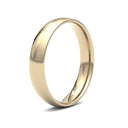 18ct Yellow Gold 4mm Lightweight Court Profile Mirror Finish Wedding Ring