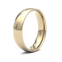 18ct Yellow Gold 5mm Lightweight Court Profile Mirror Finish Wedding Ring