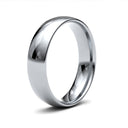 WLCT9W5() | 9ct White Gold 5mm Lightweight Court Profile Mirror Finish Wedding Ring