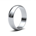 WLDSPL5() | Platinum 5mm Lightweight D-Jhape Profile Mirror Finish Wedding Ring