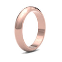 18ct Rose Gold Premium Weight D-Shape Profile Mirror Finish Wedding Ring