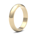WPDS18Y4() | 18ct Yellow Gold Premium Weight D-Shape Profile Finish Wedding Ring