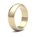 WPDS18Y6() | 18ct Yellow Gold Premium Weight D-Shape Profile Finish Wedding Ring