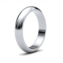 WPDS9W4() | 9ct White Gold Premium Weight D-Shape Profile Finish Wedding Ring