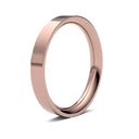WPFC18R3() | 18ct Rose Gold Premium Weight Flat Court Profile Finish Wedding Ring
