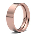 WPFC18R6() | 18ct Rose Gold Premium Weight Flat Court Profile Finish Wedding Ring