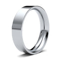 WPFC9W5() | 9ct White Gold Premium Weight Flat Court Profile Finish Wedding Ring