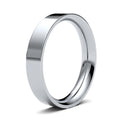 WPFCPL4() | Platinum Premium Weight Flat Court Profile Finish Wedding Ring