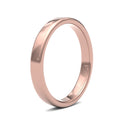 WSC18R3() | 18ct Rose Gold Standard Weight Court Profile Finish Wedding Ring
