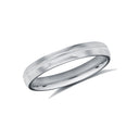 18ct White Gold Standard Weight Court Profile Centre Groove Wedding Ring