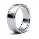18ct White Gold Standard Weight Court Profile Mirror Finish Wedding Ring