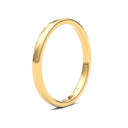 22ct Yellow Gold Standard Weight 2mm Soft Court Profile Mirror Finish Wedding Ring
