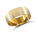 22ct Yellow Gold Standard Weight 7mm Soft Court Profile Satin Wedding Ring