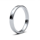 WSC9W3() | 9ct White Gold Standard Weight Court Profile Finish Wedding Ring