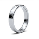WSC9W4() | 9ct White Gold Standard Weight Court Profile Finish Wedding Ring