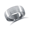 9ct White Gold Standard Weight Court Profile Satin Wedding Ring