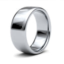 9ct White Gold Standard Weight Court Profile Mirror Finish Wedding Ring