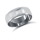 Platinum Standard Weight Court Profile Mill Grain Wedding Ring