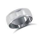 Platinum Standard Weight Court Profile Mill Grain Wedding Ring