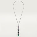 Belle Vante Panthère Long Necklace Emerald Multi-wear Large Model Paved