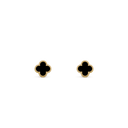 Sweet Alhambra Earstuds in 18K Yellow Gold with Onyx