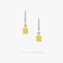 Radiant Cut Yellow Diamond Solitaire Earrings | YRATSW01