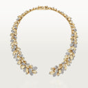 Belle Vante Grain de Café Semi-Paved Necklace 38cm Yellow Gold