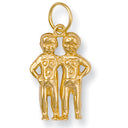 Yellow Gold Gemini Zodiac Pendant