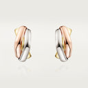 Belle Vante Trinity Cushion Earrings 18.6mm Tri-Gold