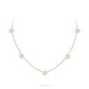 Fleurette 5 Flowers Necklace with Diamonds