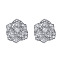 Medium White Gold Diamond Earrings