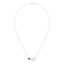 Medium White Gold Sapphire Diamond Pendant