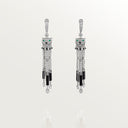 Belle Vante Panthère Large Paved Earrings White Gold Onyx Diamond