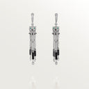 Belle Vante Panthère Large Paved Earrings White Gold Onyx Diamond