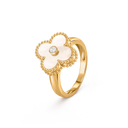 Vintage Alhambra Ring in 18K Yellow Gold with Mother-of-Pearl
