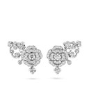 Bouton de Camélia Crawling Earrings 18K White Gold Diamonds | J12039