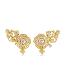 Bouton de Camélia Crawling Earrings 18K Gold Diamonds | J13800