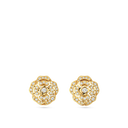Bouton de Camélia Clip Earrings 18K Yellow Gold Diamonds | J12038