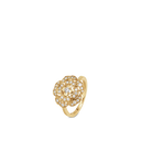 Bouton de Camélia Ring 18K Yellow Gold Diamonds | J13039