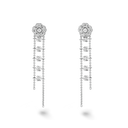 Bouton de Camélia Supple Transformable Earrings 18K White Gold Diamonds | J12837