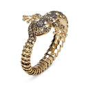 Gecko Bracelet with Brown Diamonds and Enamel