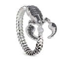 Scorpion Bracelet with Colorless and Black Diamonds