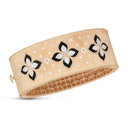 Princess Flower Bangle with Diamonds and Black Jade