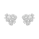 Rose Diamond Earrings 18K White Gold
