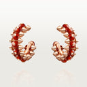 Belle Vante Clash Rose Gold Earrings with Red Agate