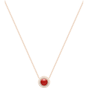 Medium Rose Gold Diamond Carnelian Pendant